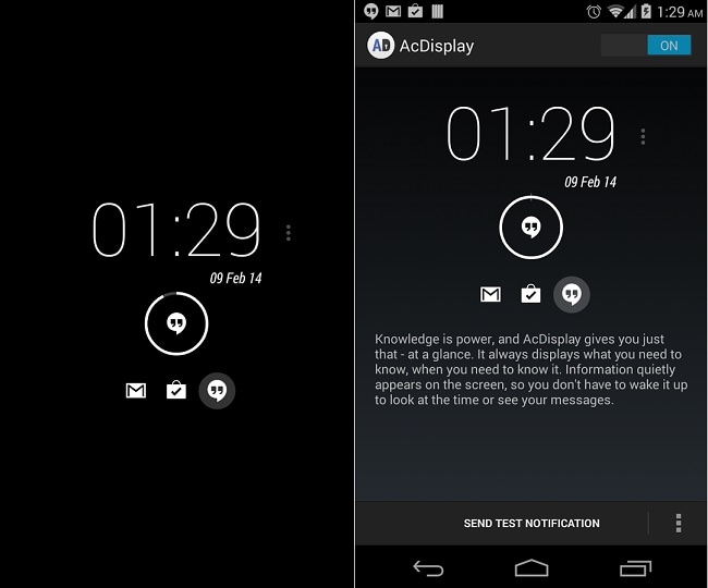 android lock screen app: AcDisplay