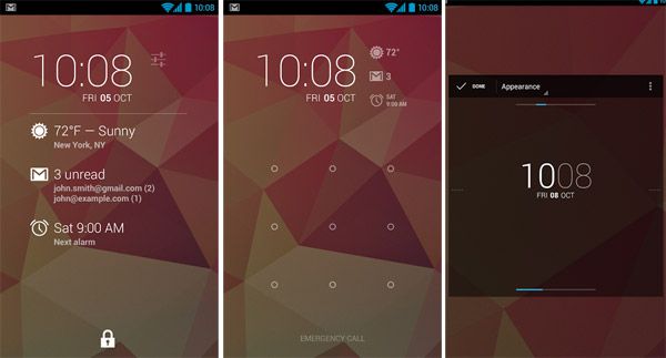 android lock screen app: Dashlock Widget