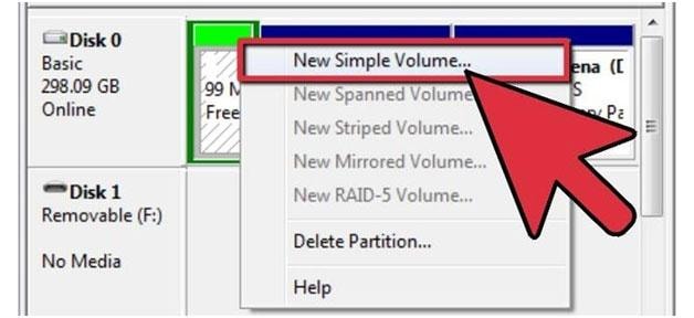 Step by step guide to partition a flash drive