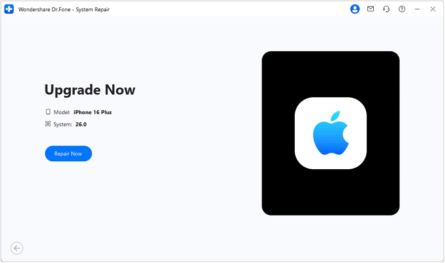 continue to repair ios on the device