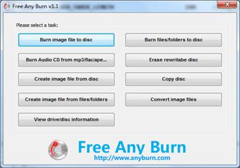 Free Any Burn free Blu-ray Burner Application