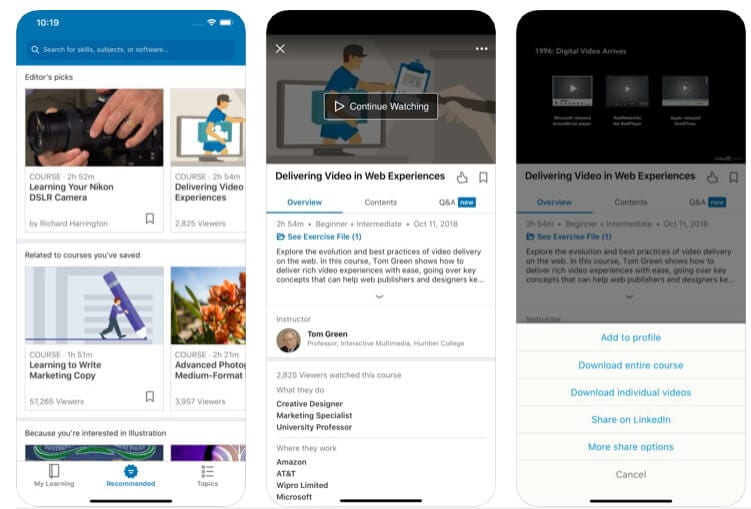 LinkedIn agrega videos con app dedicada