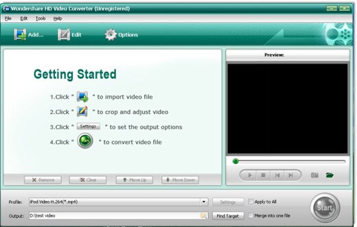 Use Wondershare HD Video Converter
