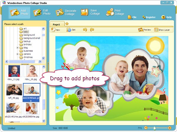 Photo Collage Studio add photos