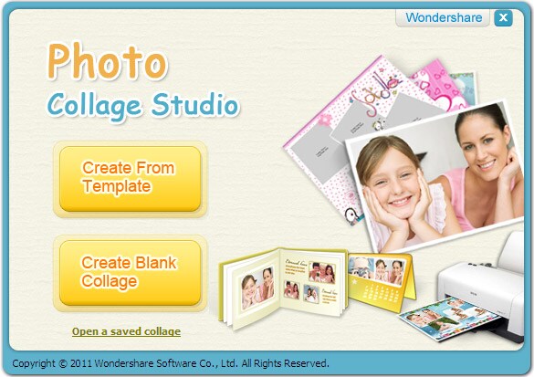 Photo Collage Studio start interface
