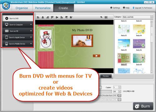 Burn Movies to DVD or Create Videos