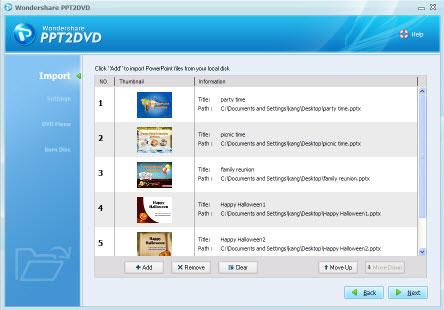 Convert PowerPoint slideshow to DVD