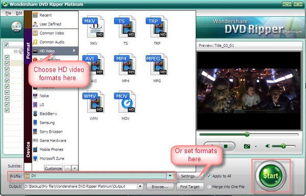 DVD to HD H.264