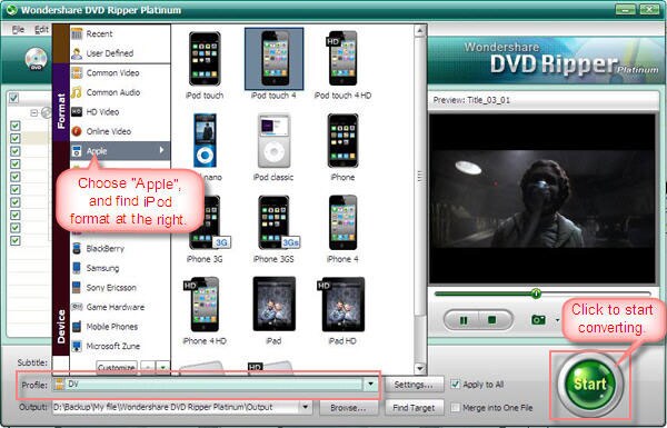 Convert DVD to iPod
