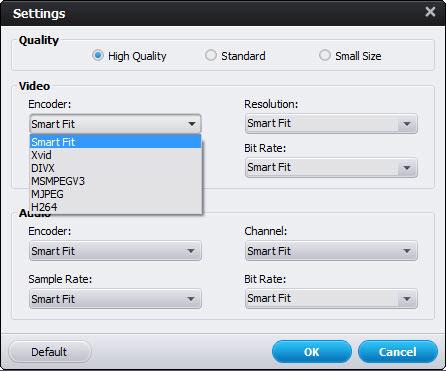 setting the output profile-mov conversion mac, convert mov on Mountain Lion