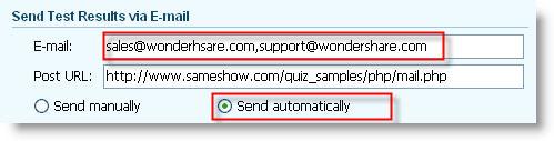 create flash quizzes- send  quiz reports 