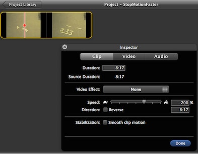 How to create iMovie stop motion