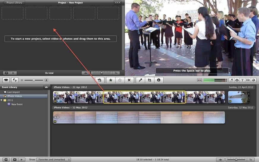 Add video effects in iMovie
