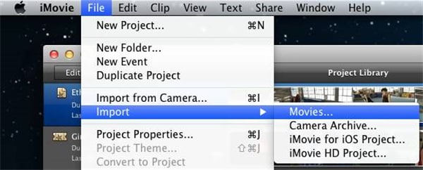 How to import mod to iMovie