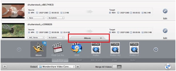How to import mov to iMovie