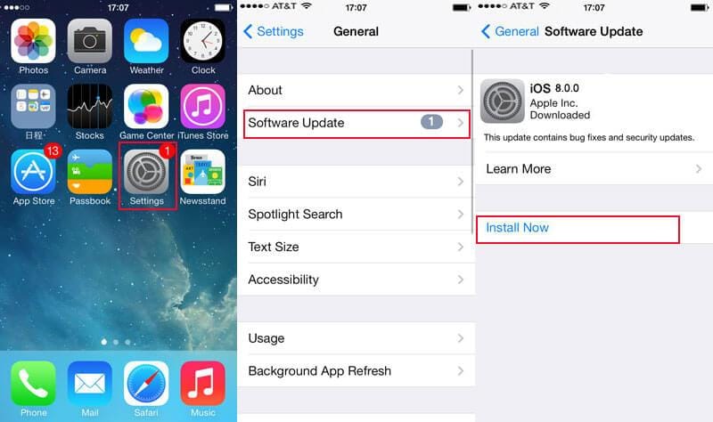 how to install ios 8