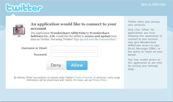 Share Video to Facebook or Twitter