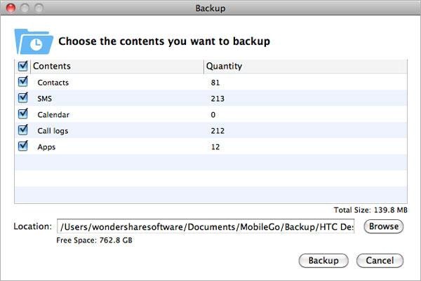 Mac Android MobileGo Backup