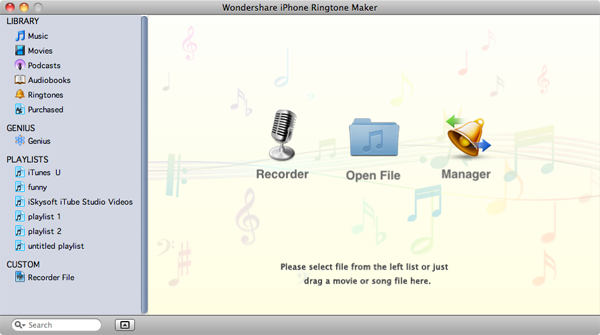 mac iphone ringtone maker main interface