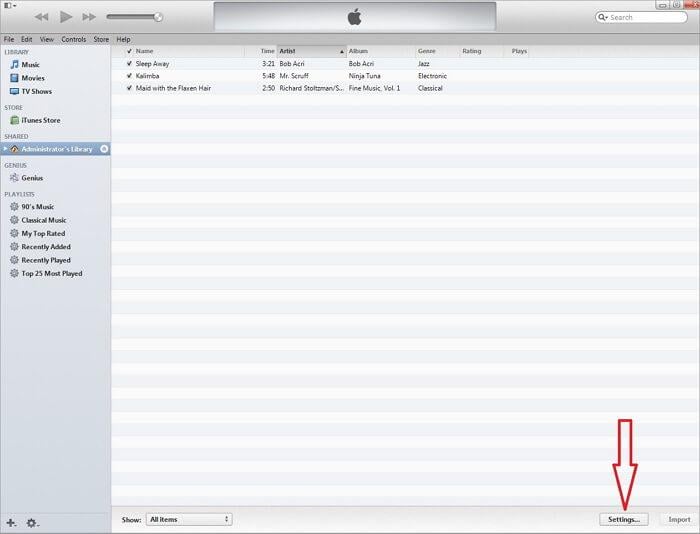 itunes home share