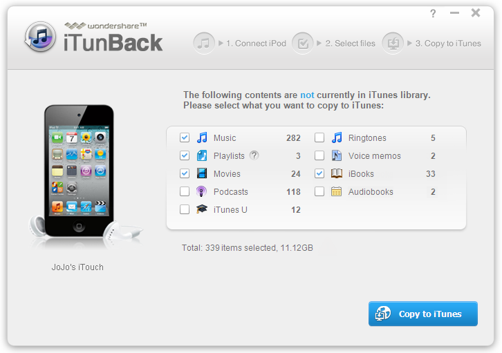 Wondershare iTunBack 1.0.2