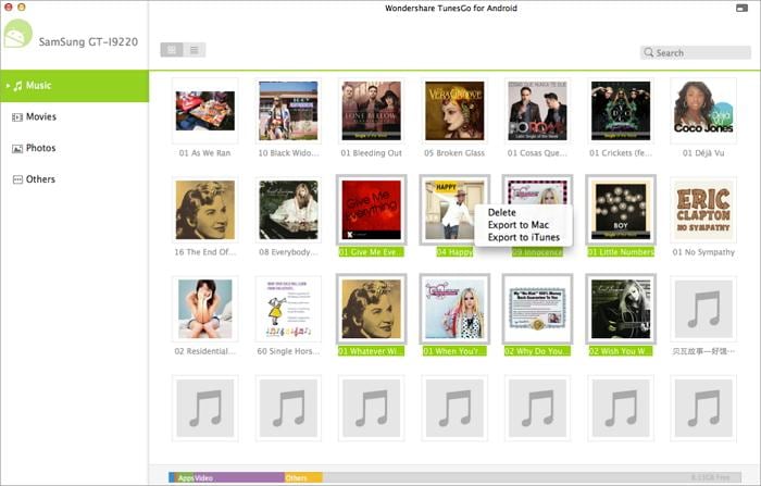 transfer songs from android to itunes