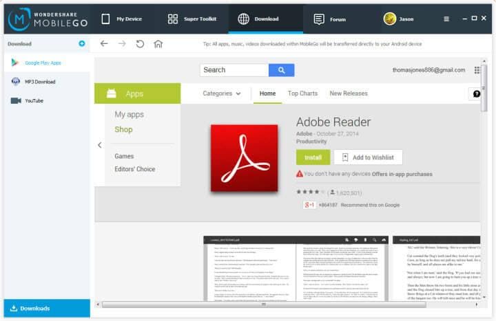 adobe reader for android download