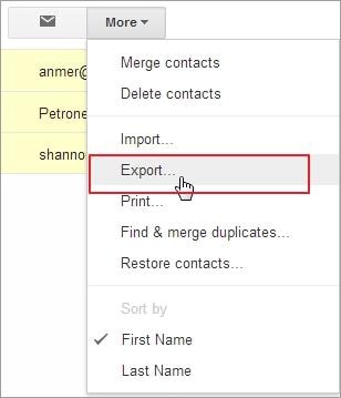 copy contacts from android to computer