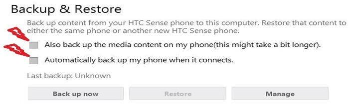 htc sync manager backup