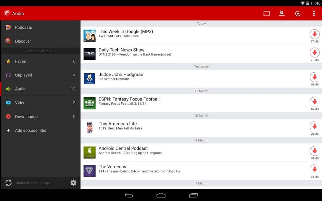 android podcast manager