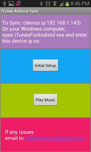 play itunes on android