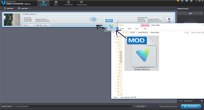 How to Convert MOD to MP4 with High Quality 