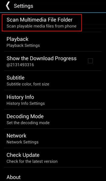 play dvd folder on android