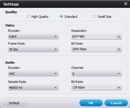 video settings for galaxy s4 and s3