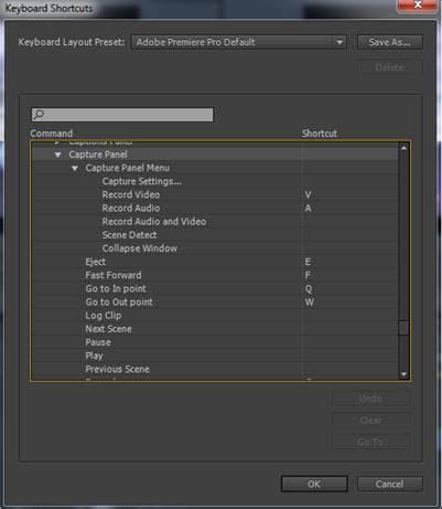 Adobe Premiere Shortcut