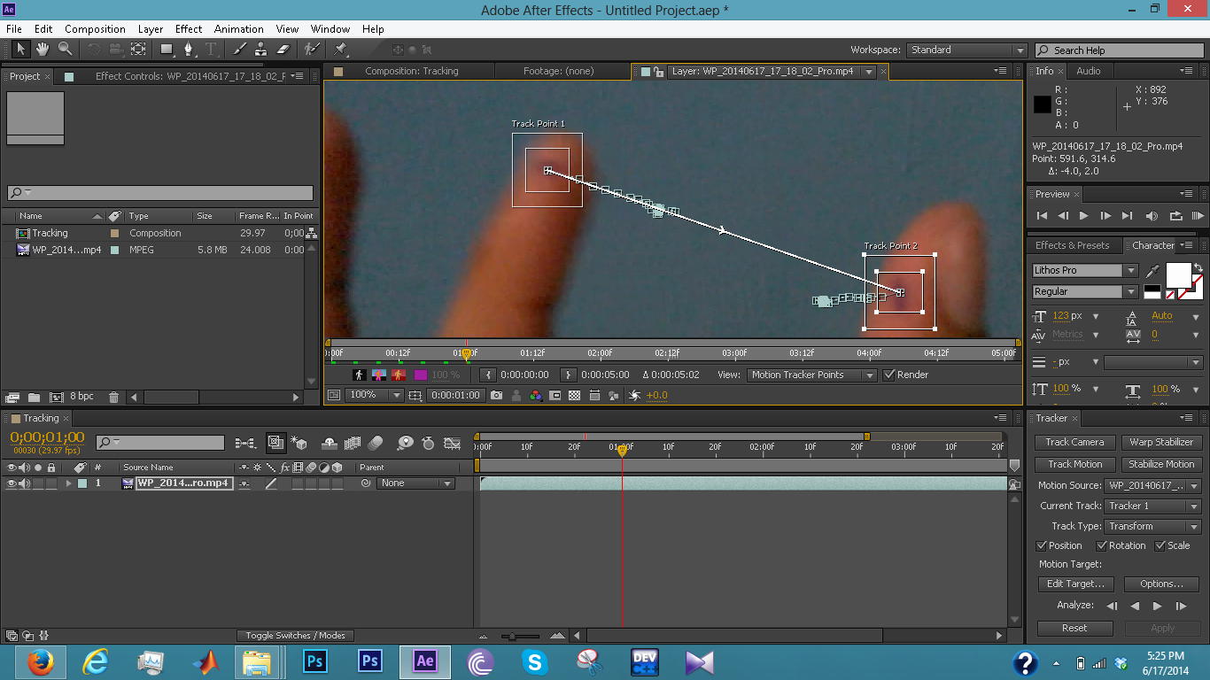 Jak sledovat Motion v Adobe After Effects