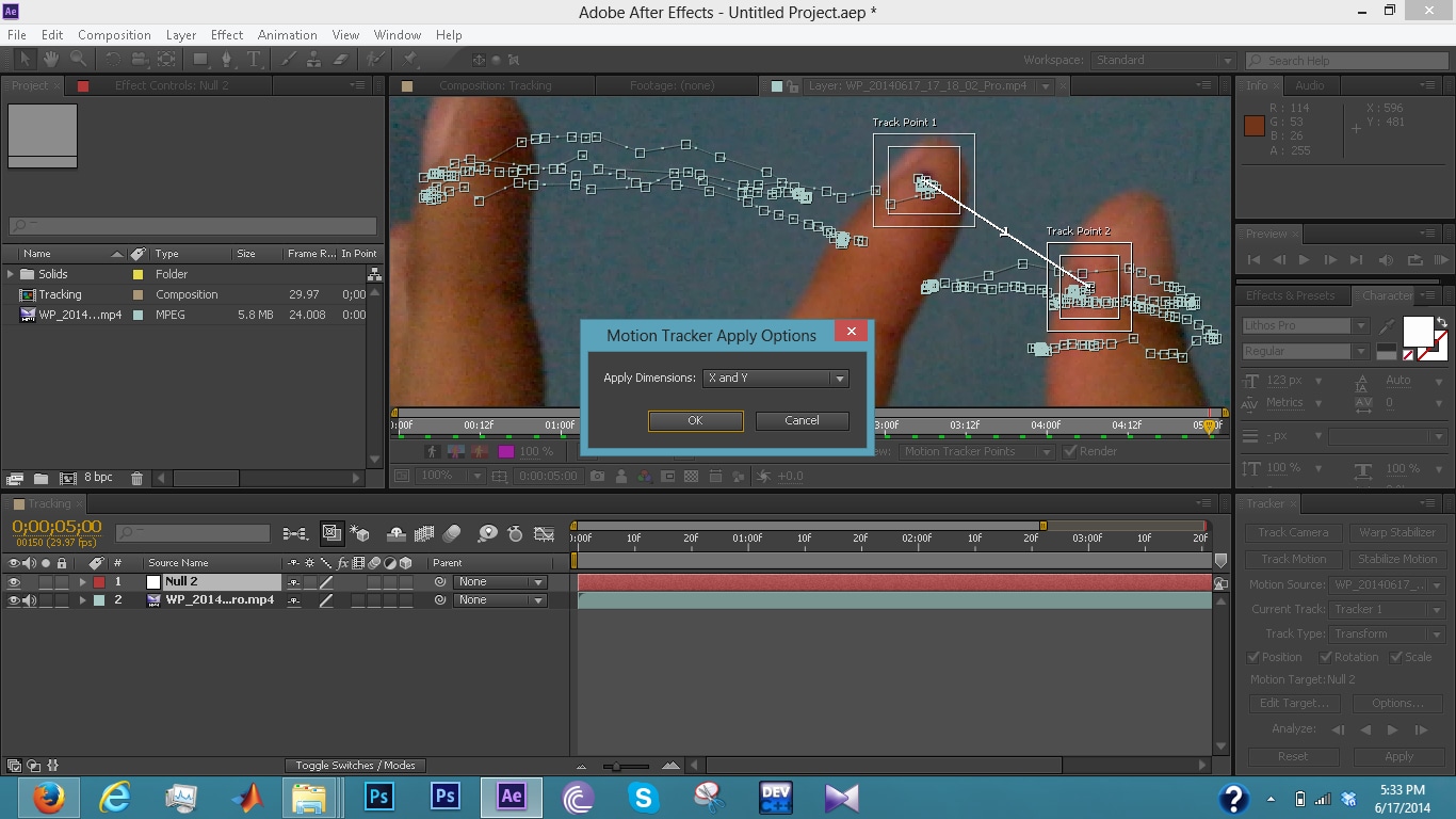 track motion in after effects