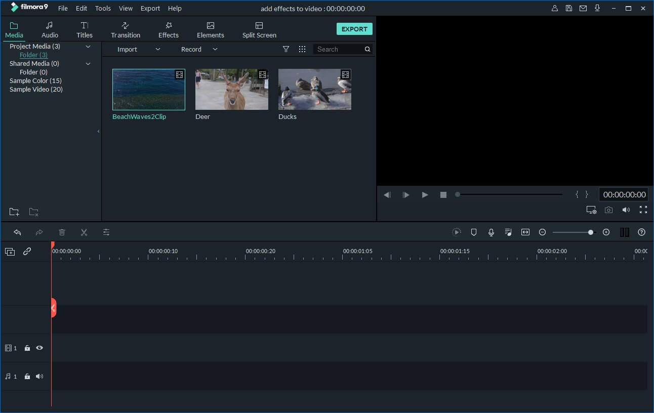video editor interface