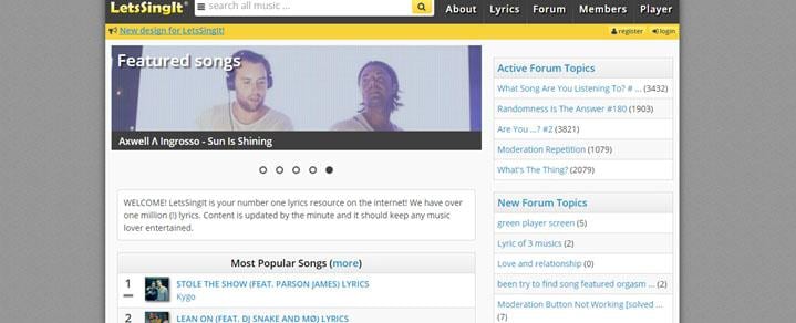 10 sites for music lyrics free