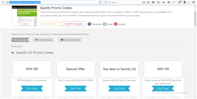 Get Spotify Coupon Spotify Codes