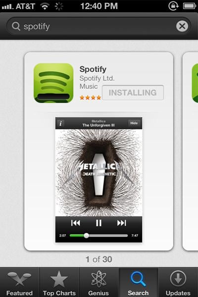 Spotify for iPhone online or Spotify offline iPhone