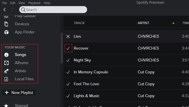 use Spotify search and how to search playlist
