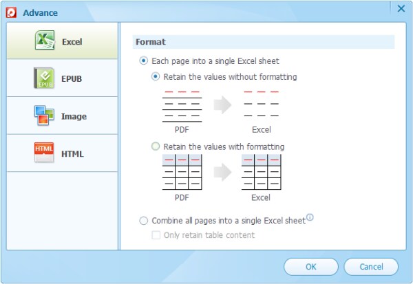 PDF to Excel