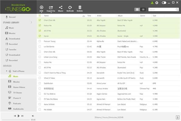 Transfer Music From  iPhone/iPad/iPod to PC/Mac
