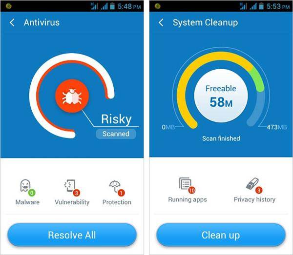 clean virus and gunpoder from Android phone
