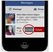 delete facebook message