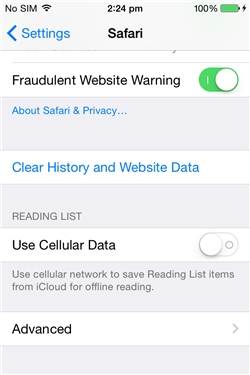 Clear Browser History from an iPhone