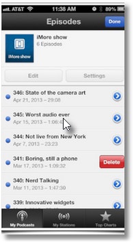 Delete Podcasts from iPhone