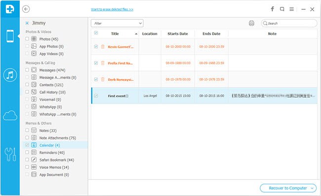 recover deleted iphone calendar