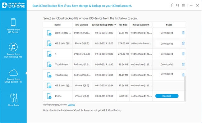 delete icloud backup file